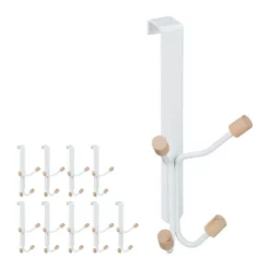 Türhaken »10 x Türhaken vierfach«, relaxdays