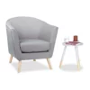 relaxdays Cocktailsessel »Cocktailsessel Retro Design grau«