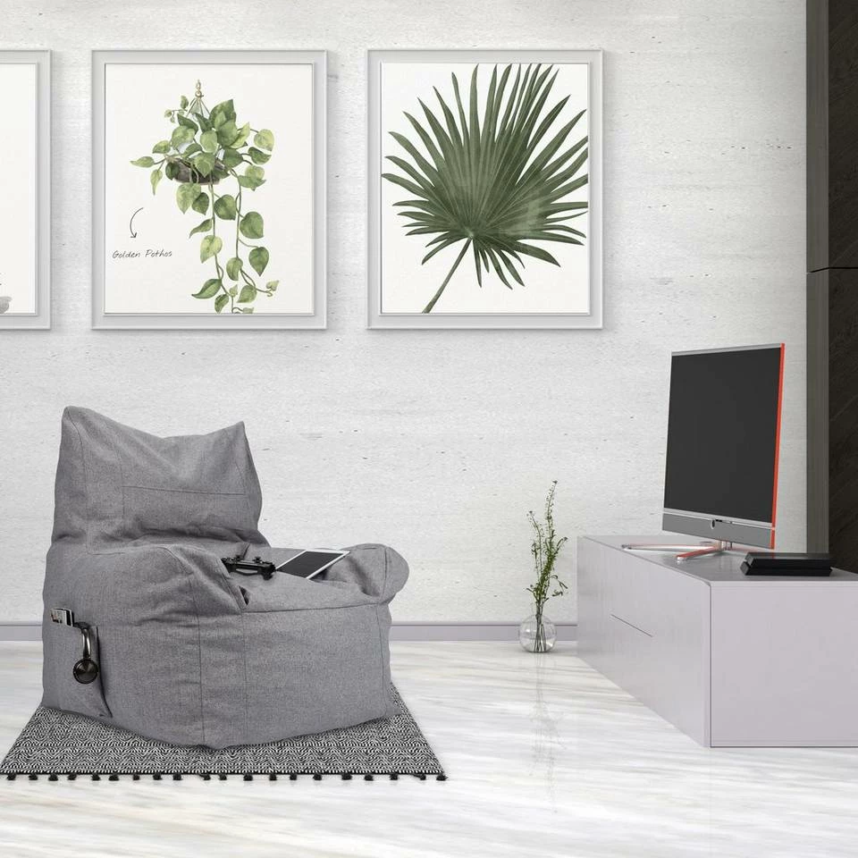 relaxdays Sitzsack »Grauer Sitzsack mit Lehne« – Bild 5