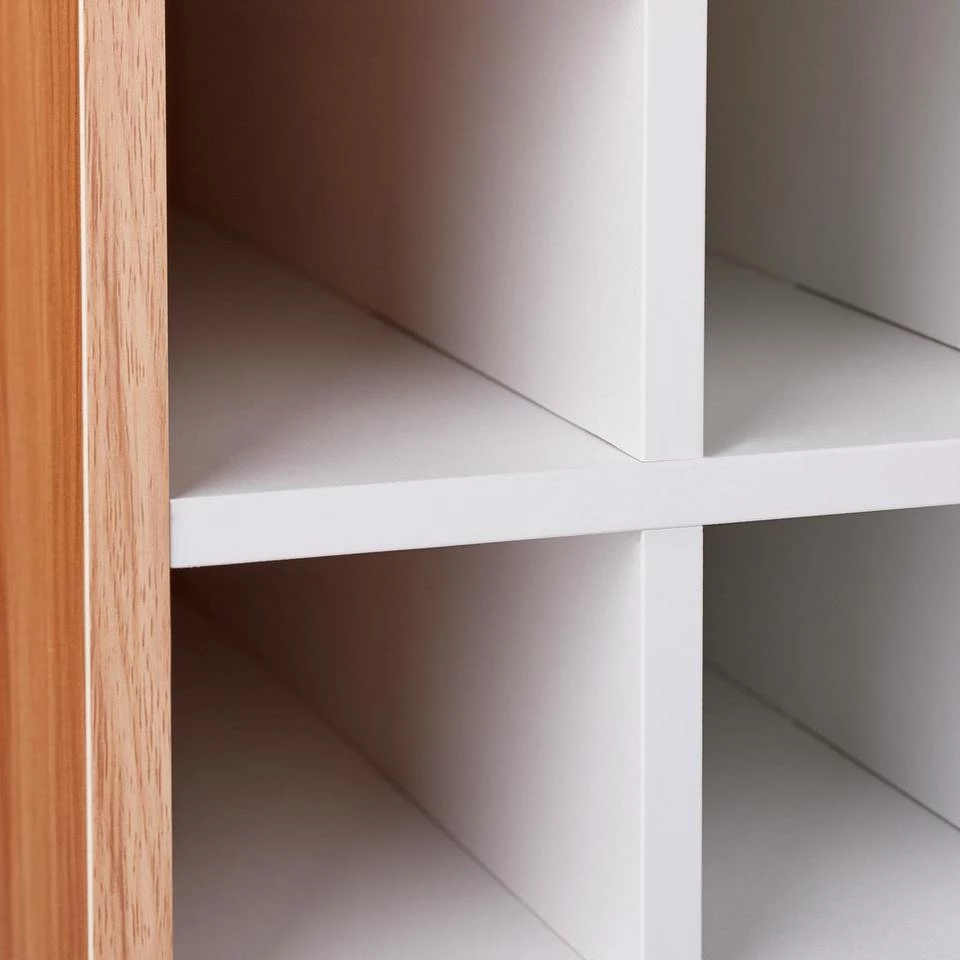 relaxdays Weinregal »Großes Weinregal mit Weinglashalter«, Braun Weiß Silber, Hellbraun Weiß Silber, Schwarz Silber – Bild 8