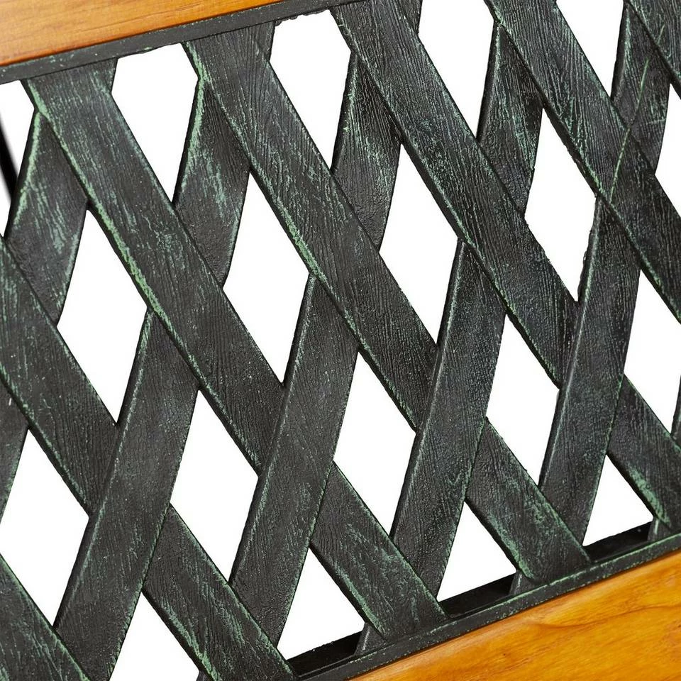 relaxdays Gartenbank »Gartenbank Flechtdesign« – Bild 7