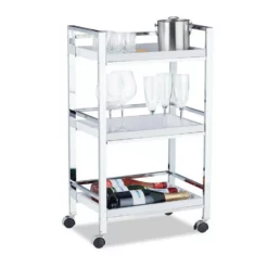 relaxdays Servierwagen »Servierwagen mit 3 abnehmbaren Tabletts«