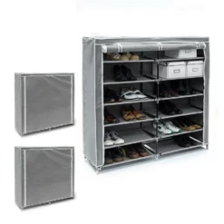 relaxdays Schuhschrank »3 x Schuhschrank VALENTIN anthrazit«