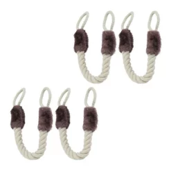 relaxdays Türdämpfer »4 x Türkordel Klemmschutz braun«