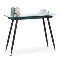 relaxdays Konsolentisch »Konsolentisch Glas & Metall«