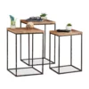 relaxdays Beistelltisch »Beistelltisch 3er Set Mangoholz«