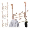 Türgarderobe »4 x Türgarderobe 3 Doppelhaken kupfer«, relaxdays