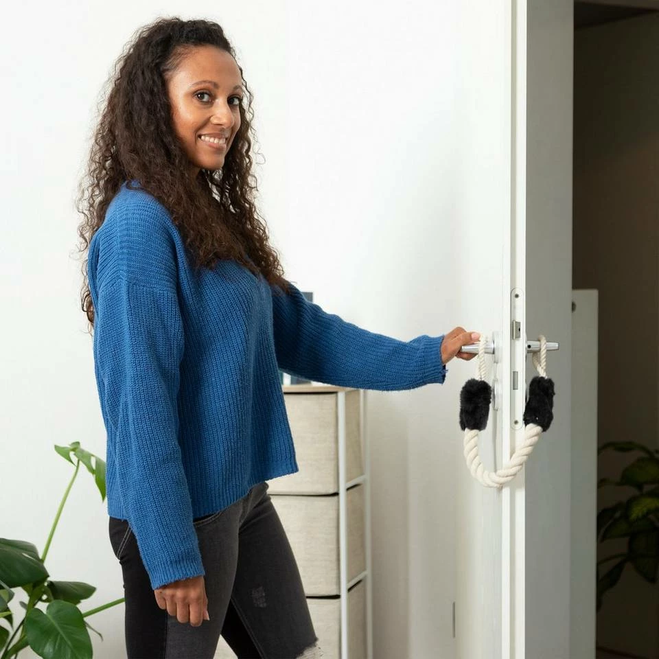 relaxdays Türdämpfer »Türkordel Klemmschutz 2er Set schwarz« – Bild 3