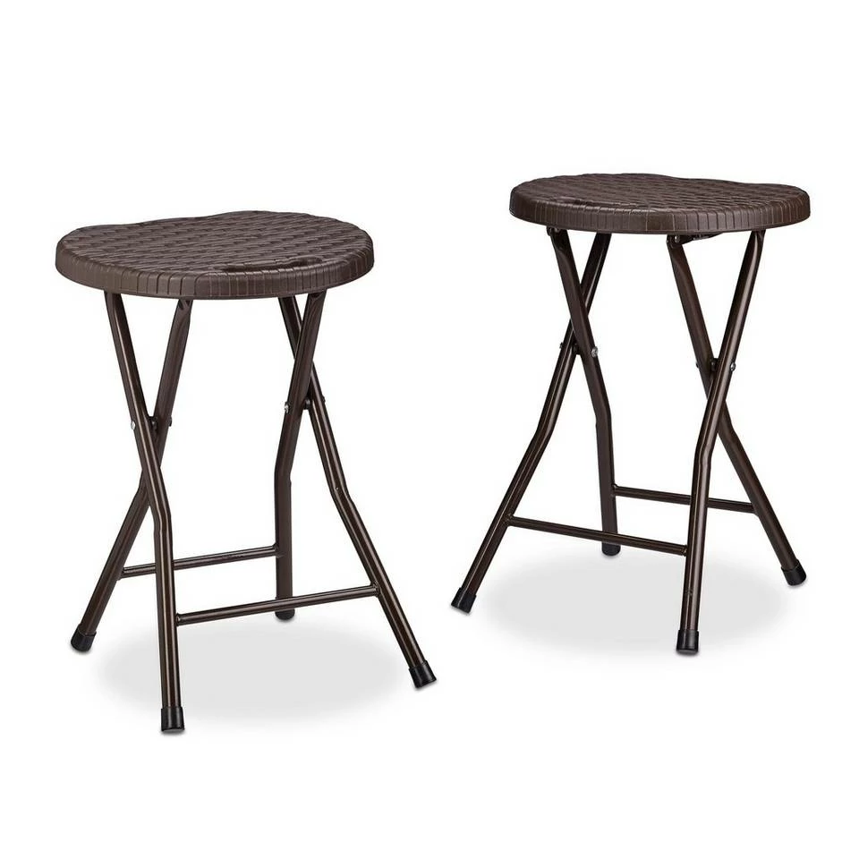 relaxdays Barhocker »Klapphocker BASTIAN«, Weiß Weiß, Dunkelbraun, Schwarz – Bild 10