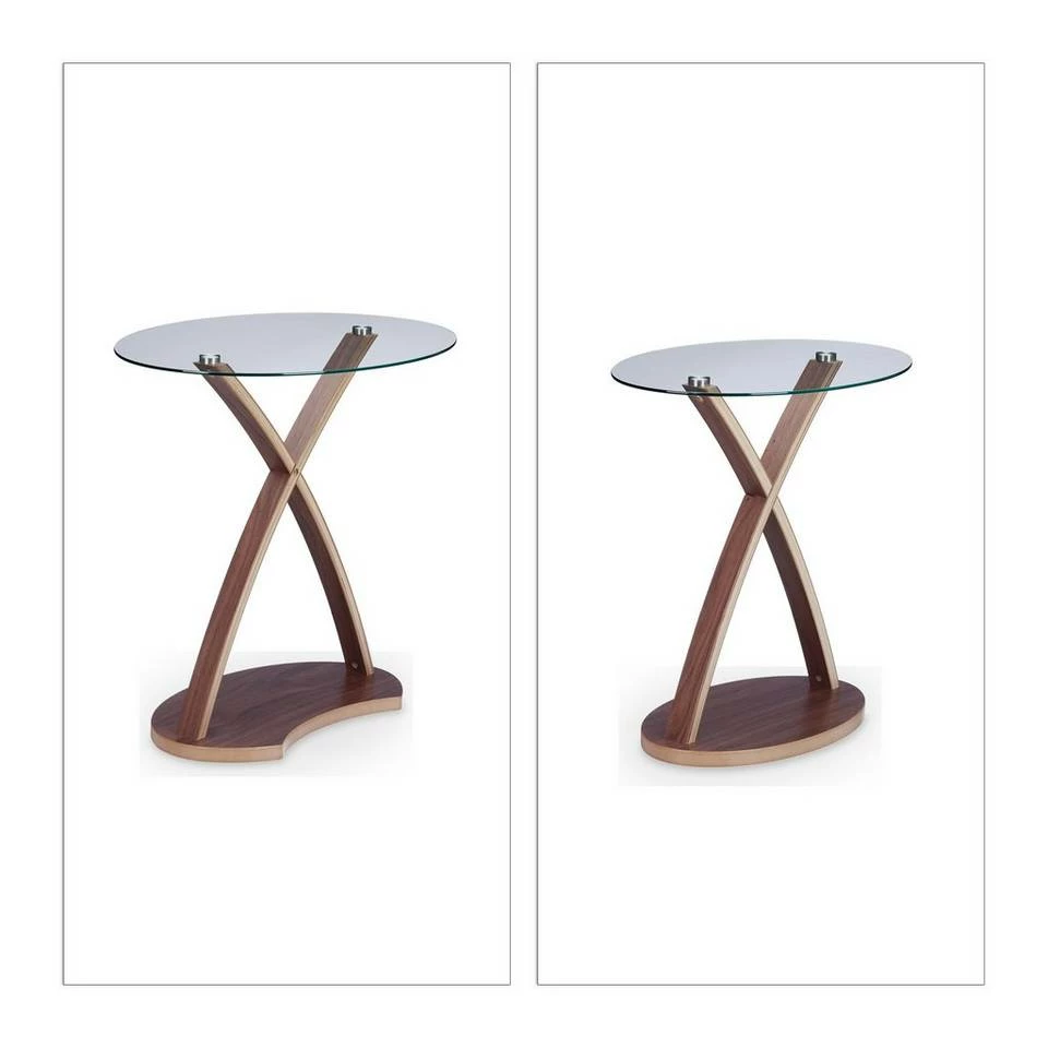 relaxdays Beistelltisch »Beistelltisch Glas oval im 2er Set« – Bild 9