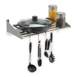 relaxdays Wandregal »Wandregal Edelstahl«