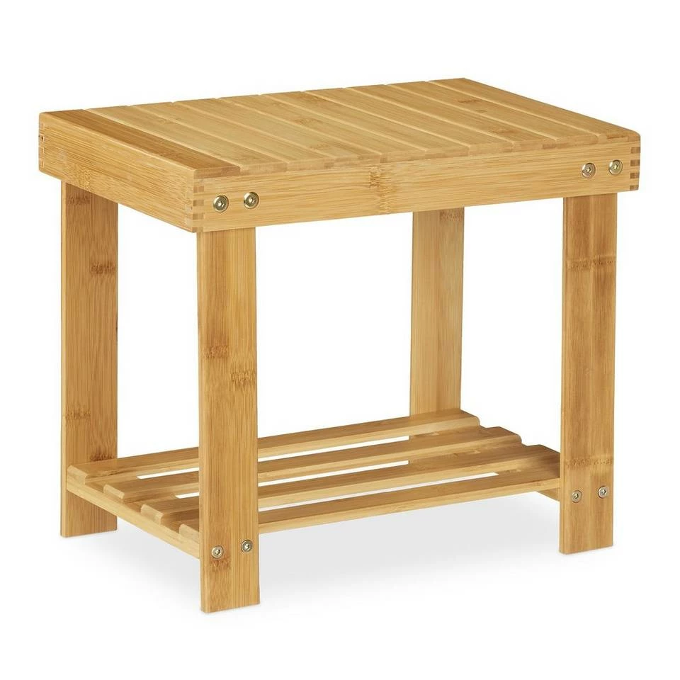 relaxdays Fußhocker »Große Fußbank aus Bambus« – Bild 9