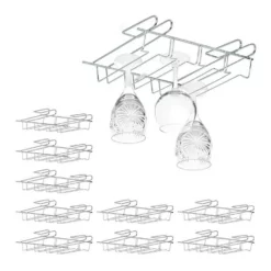 relaxdays Gläserhalter »10 x Weinglashalter Schrankeinsatz«