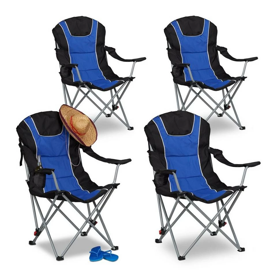 relaxdays Campingstuhl »4 x Campingstuhl faltbar mit Polsterung«