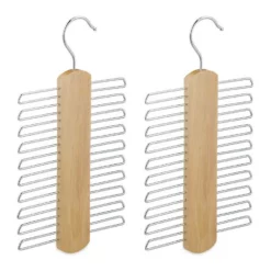 relaxdays Krawattenhalter »2 x Krawattenbügel aus Holz«