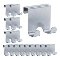 Türhaken »16 x Türhaken Edelstahl«, relaxdays