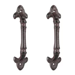 relaxdays Möbelgriff »Möbelgriffe Vintage 2er Pack«, Braun Schwarz Gold, Grau