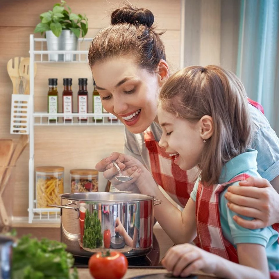 relaxdays Aufsatzregal »Weißes Küchenregal für die Arbeitsplatte« – Bild 3