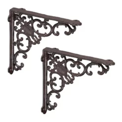 relaxdays Wandregalhalter »2 x Regalwinkel antik braun«