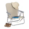 relaxdays Campingstuhl »Strandstuhl klappbar 2er Set«, Beige Dunkelrot Silber Grau, Beige Silber Grau, Grau Silber