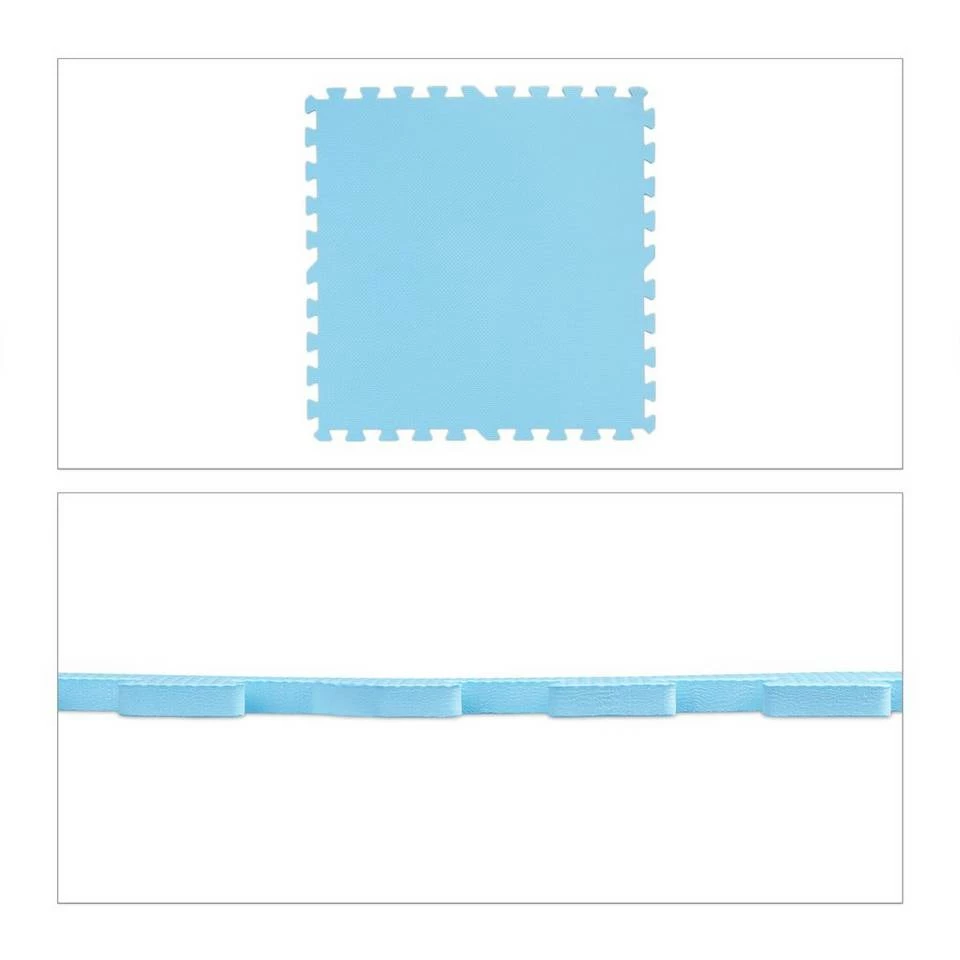 relaxdays Bodenschutzmatte »Puzzlematte mit Rand 177 x117 cm«, Set, Blau Weiß Hellblau Blau, Weiß Grau Anthrazit – Bild 10