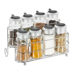 relaxdays Gewürzständer »Gewürzregal mit 8 Gewürzgläsern«