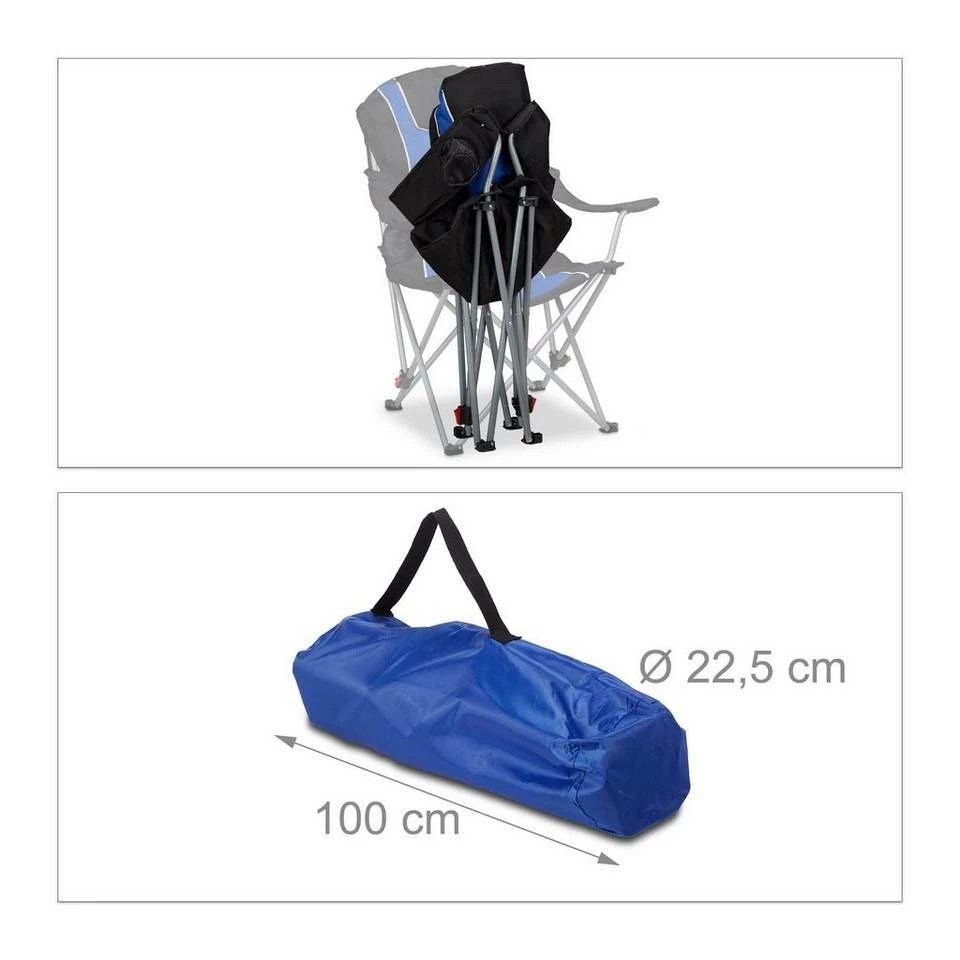 relaxdays Campingstuhl »4 x Campingstuhl faltbar mit Polsterung« – Bild 3