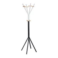 relaxdays Garderobenständer »Garderobenständer Metall«, Farbmix 1 Wei&szlig; Hellbraun, Schwarz Hellbraun, Schwarz Wei&szlig; Hellbraun