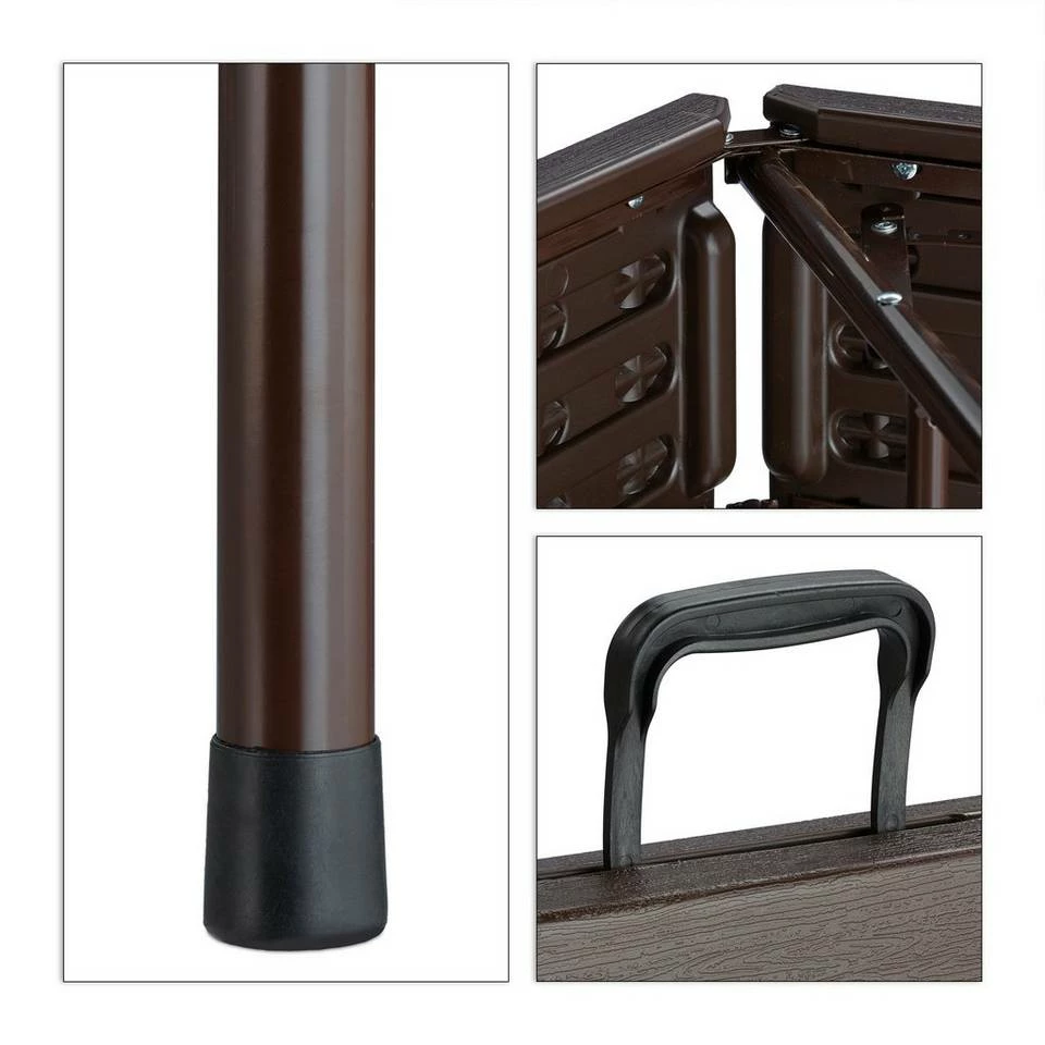 relaxdays Bierzeltgarnitur »Bierbank 2er Set braun« – Bild 8