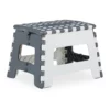 relaxdays Fußhocker »1 x klappbarer Tritthocker in Weiß-Grau«
