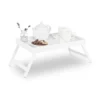 relaxdays Tabletttisch »Betttablett Bambus weiß«