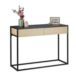 relaxdays Konsolentisch »Konsolentisch mit 2 Schubladen«