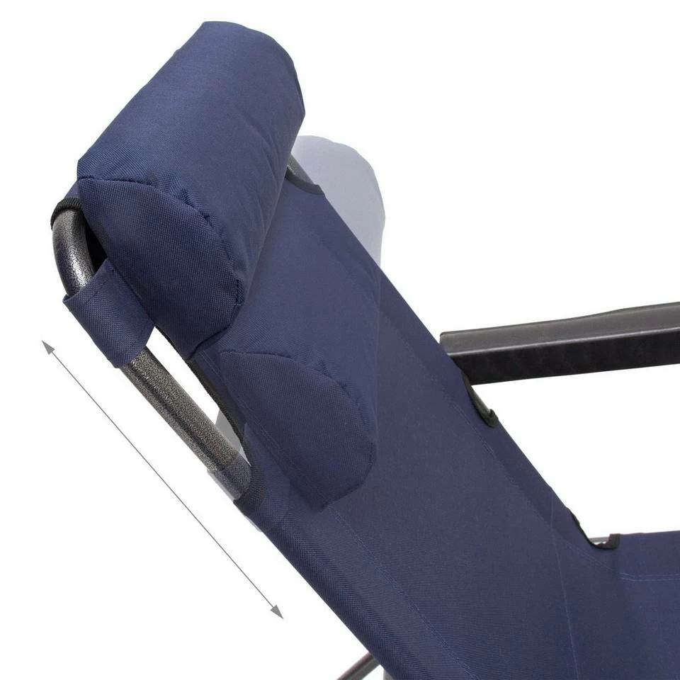 relaxdays Gartenliege »1 x Sonnenliege klappbar dunkelblau« – Bild 7