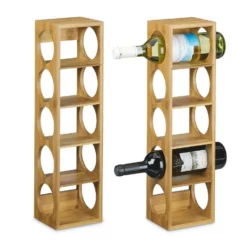 relaxdays Weinregal »2 x Weinregal Bambus«