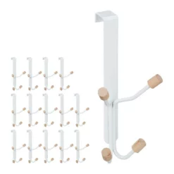 Türhaken »15 x Türhaken vierfach«, relaxdays