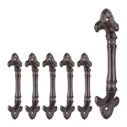 relaxdays Möbelgriff »6 x Möbelgriff Vintage braun«