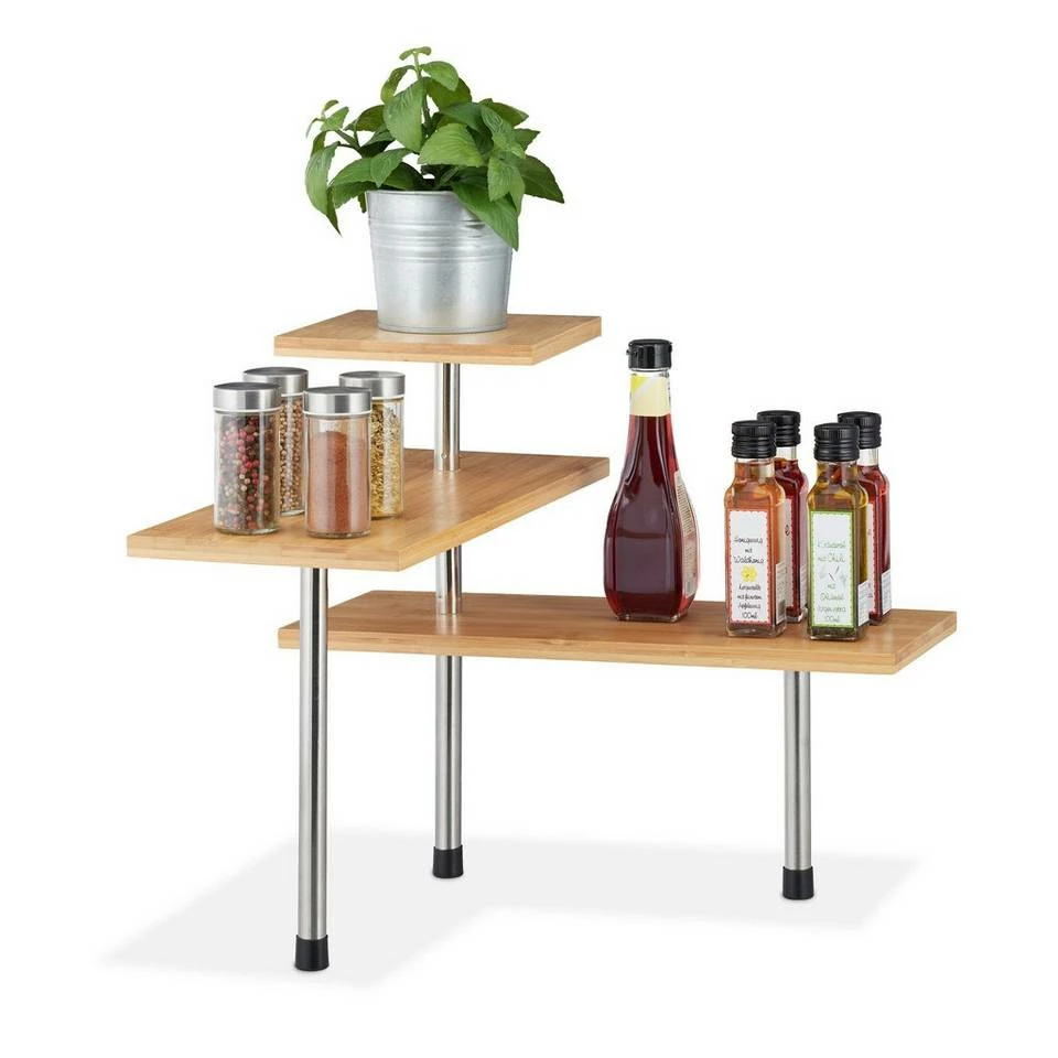 relaxdays Aufsatzregal »Eckregal für die Küche«