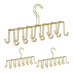 relaxdays Gürtelhalter »3 x Gürtelhalter Metall gold«