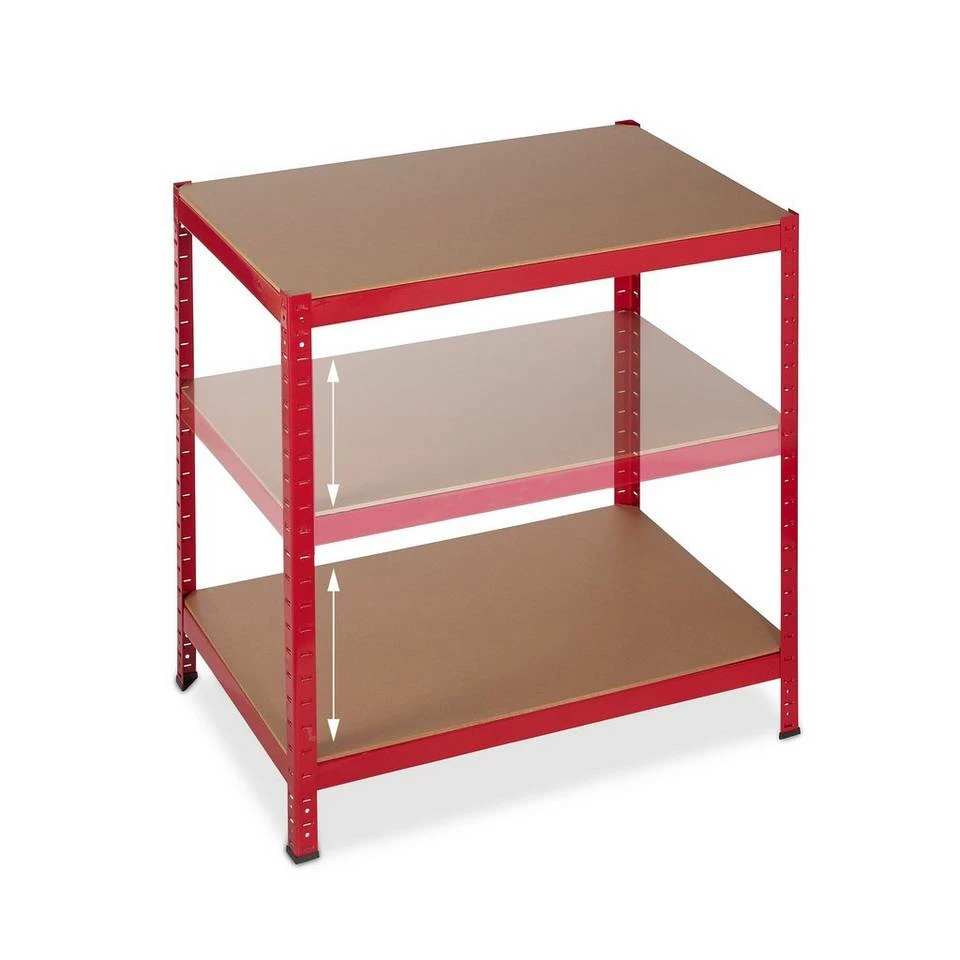 relaxdays Schwerlastregal »2 x Schwerlastregal 180x90x60 in Rot« – Bild 7