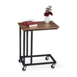 relaxdays Beistelltisch »Beistelltisch Industrial mit Rollen«