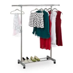 relaxdays Kleiderständer »Kleiderständer ausziehbar auf Rollen«