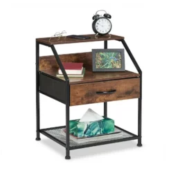 relaxdays Nachttisch »Nachttisch Industrial«