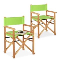 relaxdays Regiestuhl »Grüner Regiestuhl im 2er Set« (2 Stück)