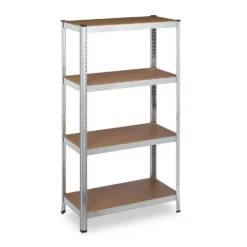 relaxdays Schwerlastregal »Verzinktes Schwerlastregal mit 4 Böden«