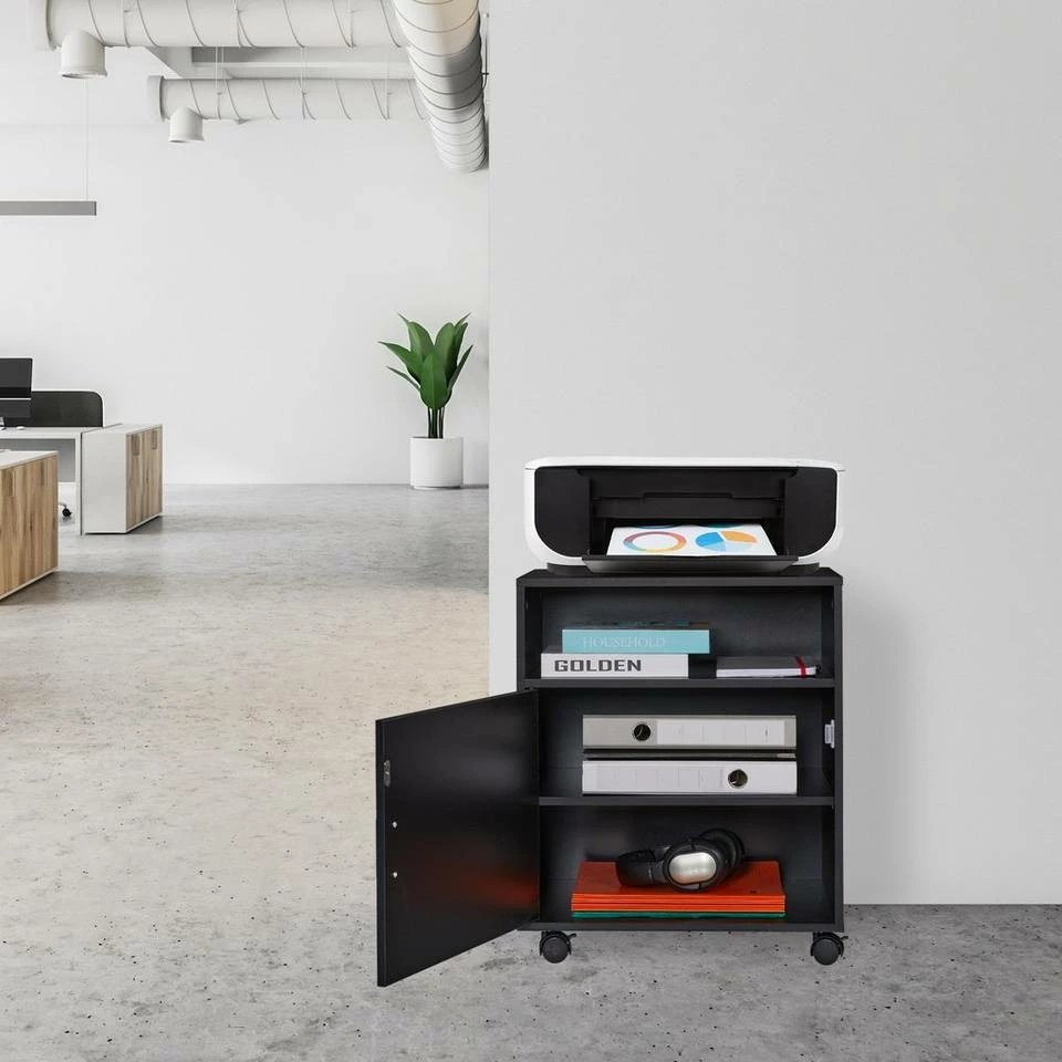 relaxdays Rollcontainer »Rollcontainer mit 3 Fächern« – Bild 2