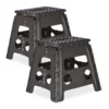 relaxdays Tritthocker »2 x Klapphocker faltbar L dunkelgrau«