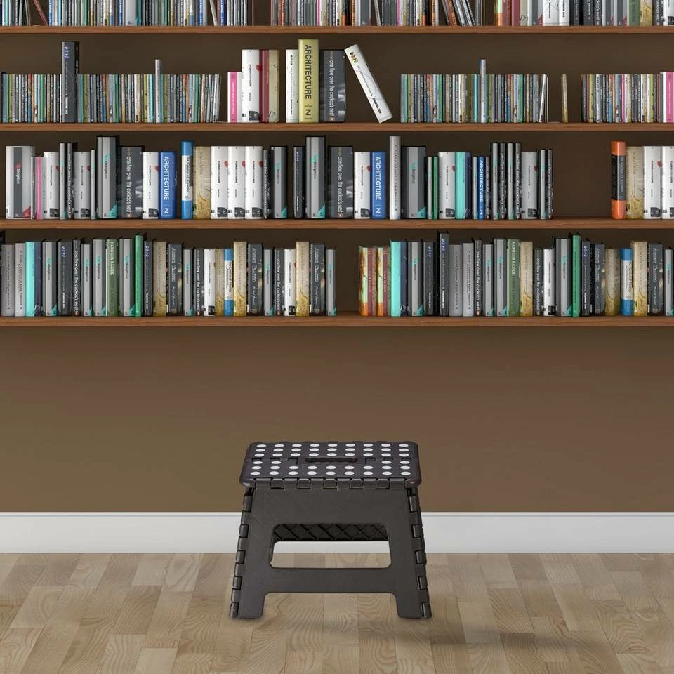 relaxdays Tritthocker »2 x Klapphocker faltbar L dunkelgrau« – Bild 3