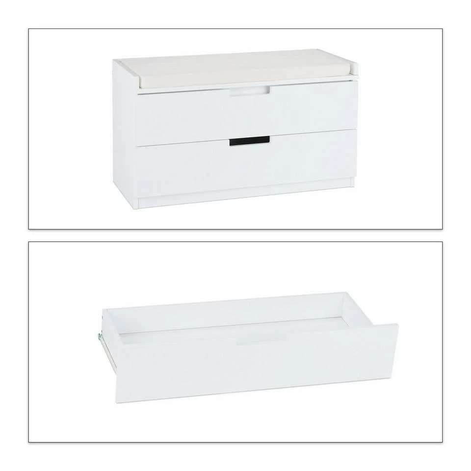 relaxdays Sitztruhe »Sitzkommode mit 2 Schubladen« – Bild 10