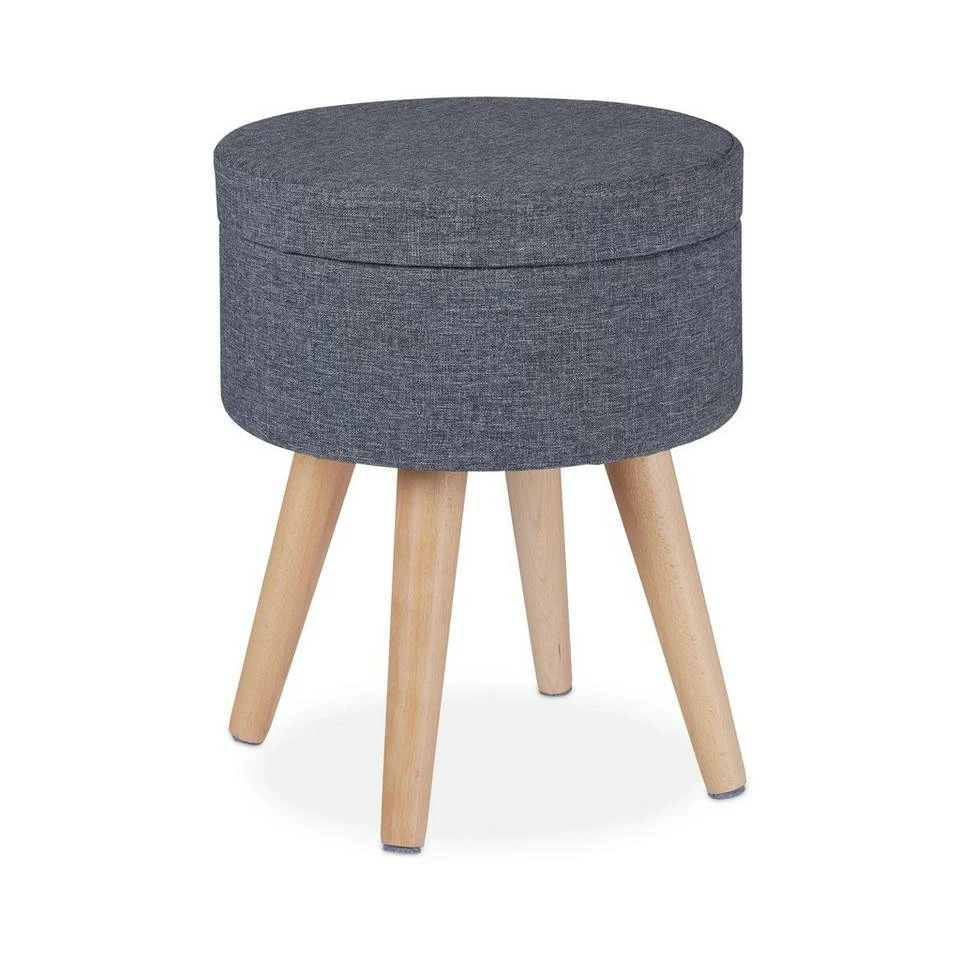 relaxdays Stauraumhocker »Runder Sitzhocker mit Tischfunktion« – Bild 9