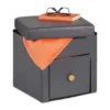 relaxdays Sitzhocker »Faltbarer Sitzhocker mit Schublade«, faltbar